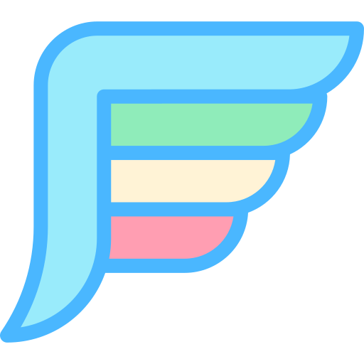 날개 Detailed color Lineal color icon