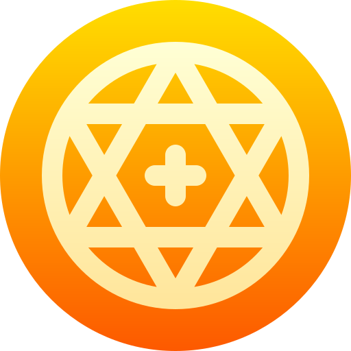 Hexagram Basic Gradient Gradient icon