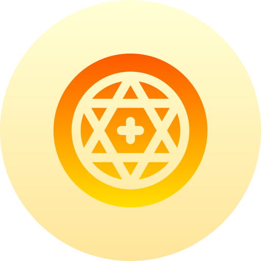 hexagram Basic Gradient Circular icoon