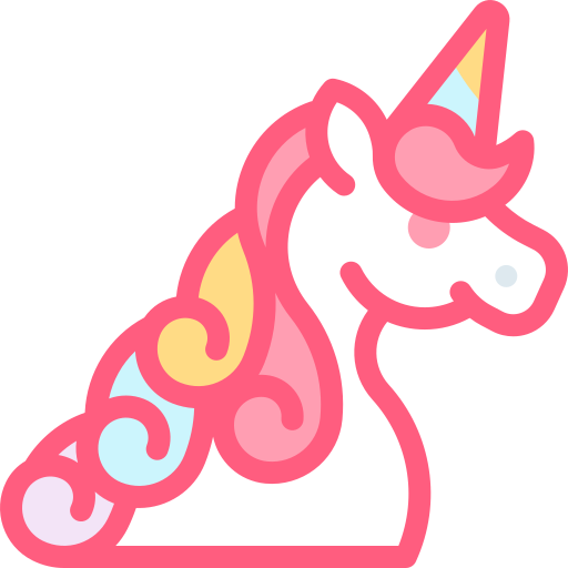 unicornio Detailed color Lineal color icono