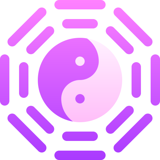 yin yang Basic Gradient Gradient icono