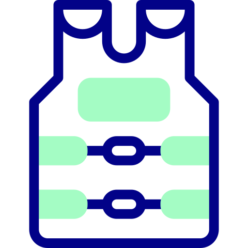 kamizelka policyjna Detailed Mixed Lineal color ikona
