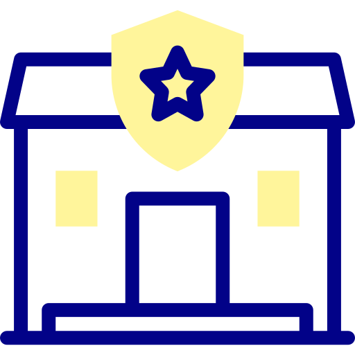 polizeistation Detailed Mixed Lineal color icon