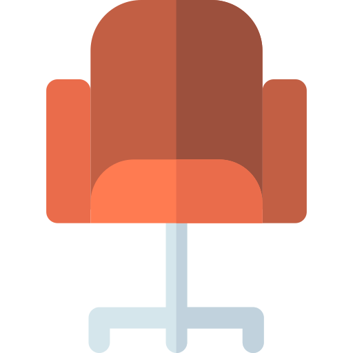 kappers stoel Basic Rounded Flat icoon