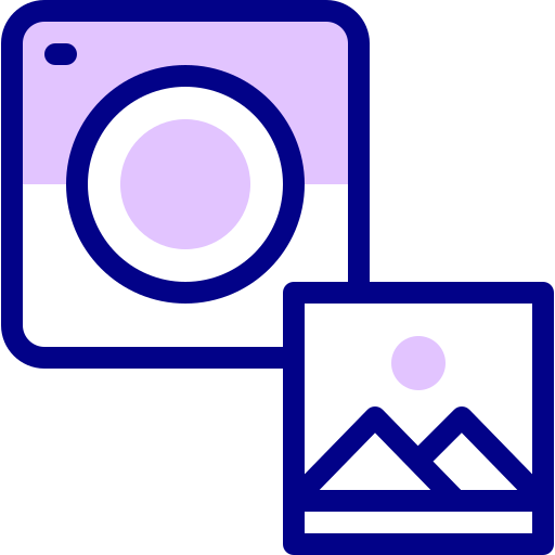 카메라 Detailed Mixed Lineal color icon