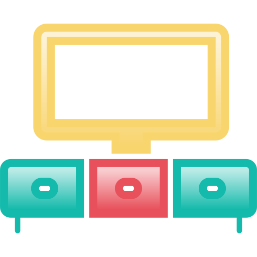 stolik telewizyjny Generic Outline Color ikona