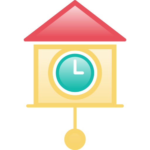 zegar z kukułką Generic Outline Color ikona