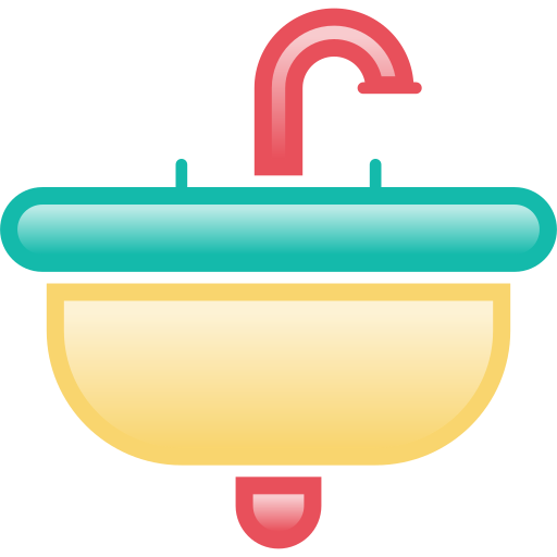 waschbecken Generic Outline Color icon