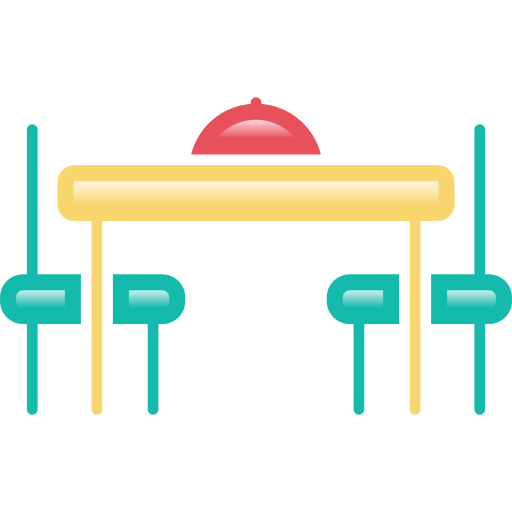 Dining table Generic Outline Color icon