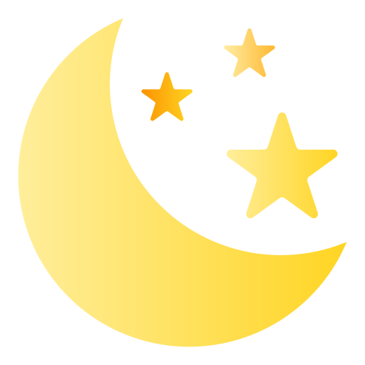 Moon and stars Generic Flat Gradient icon