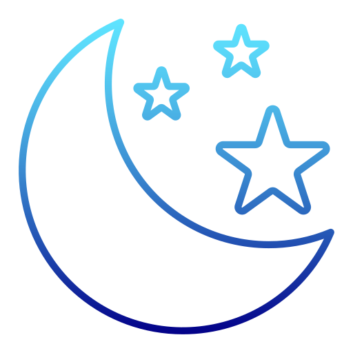 luna e stelle Generic Gradient icona