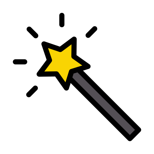 Magic wand Vector Stall Lineal Color icon