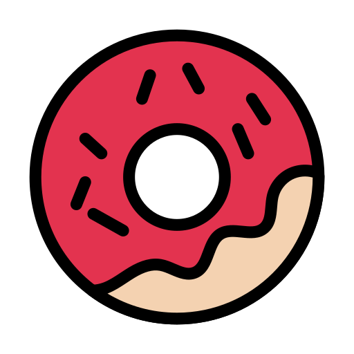 Donut Vector Stall Lineal Color icon