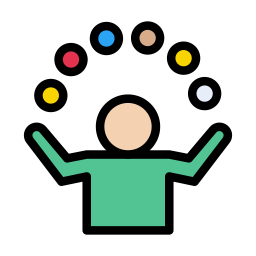 Juggling Vector Stall Lineal Color icon