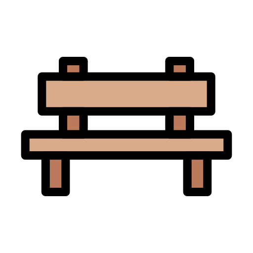 Bench Vector Stall Lineal Color icon