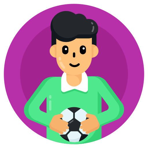 voetballer Generic Circular icoon