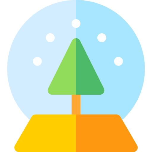 Śnieżna kula Basic Rounded Flat ikona