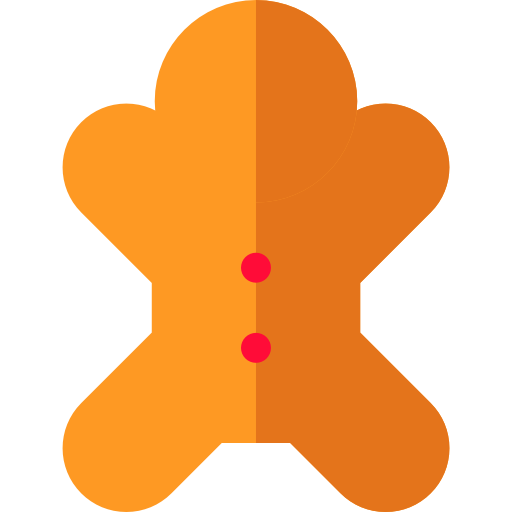 Gingerbread man Basic Rounded Flat icon