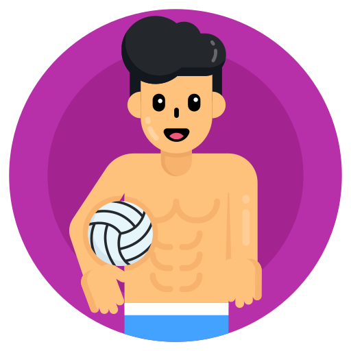 volleybalspeler Generic Circular icoon