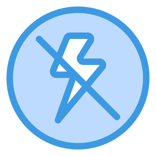 Flash off Generic Blue icon