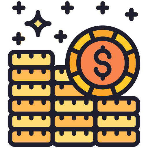 Dollar coin Generic Outline Color icon
