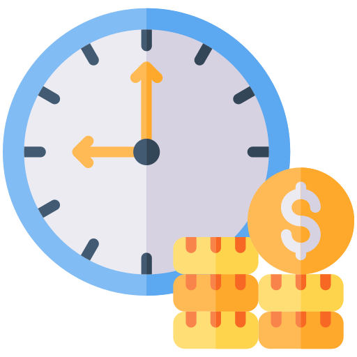 Время - деньги Generic Flat иконка