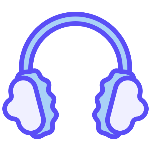 cache-oreilles Generic Blue Icône
