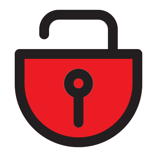 Open lock Generic Outline Color icon