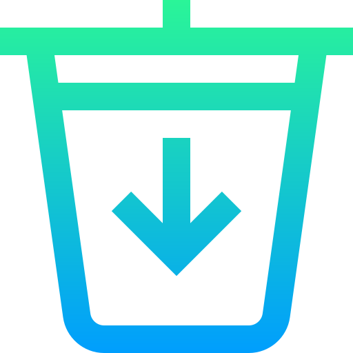 Trash Super Basic Straight Gradient icon