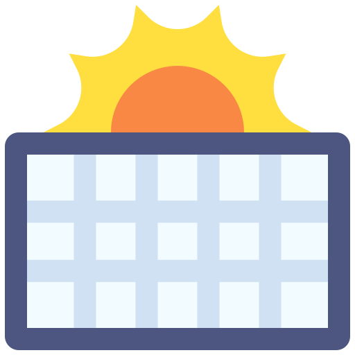 energia słoneczna Good Ware Flat ikona