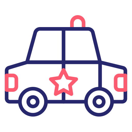 警察車両 Generic Outline Color icon
