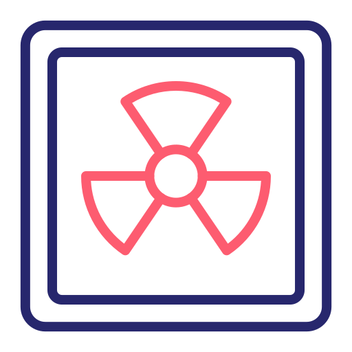 Radiation sign Generic Outline Color icon