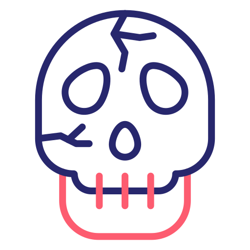 頭蓋骨 Generic Outline Color icon