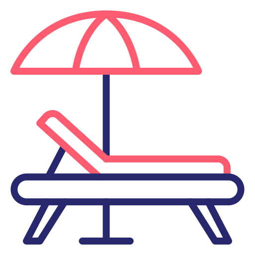해변 의자 Generic Outline Color icon