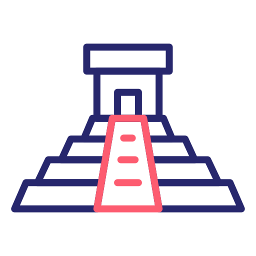 マヤのピラミッド Generic Outline Color icon