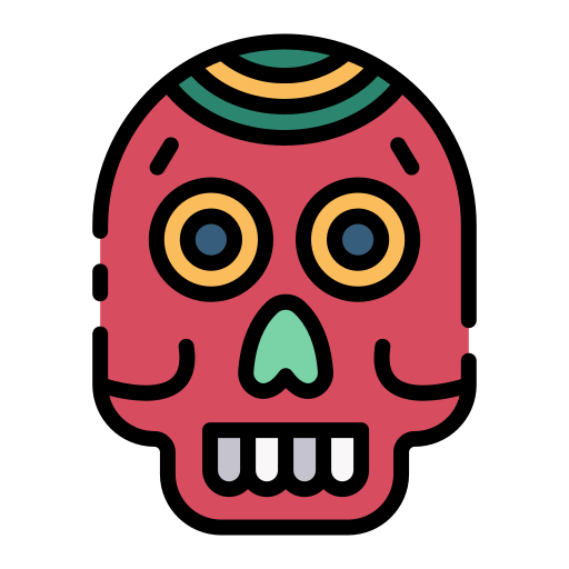 Mexican skull Good Ware Lineal Color icon