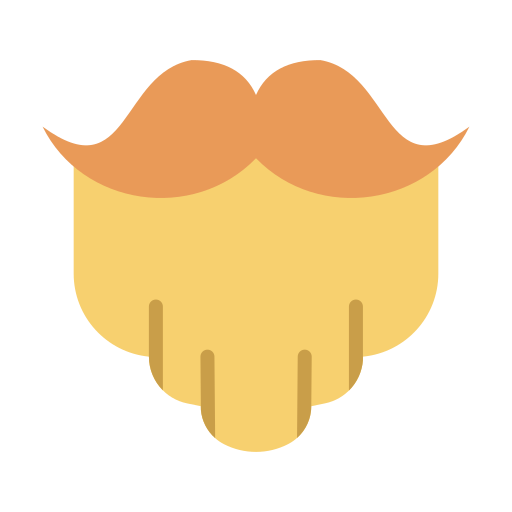 moustache Good Ware Flat Icône