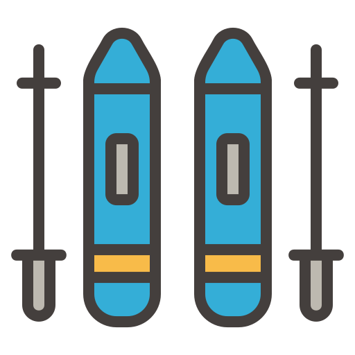 Ski Generic Outline Color icon