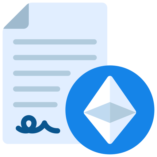Smart contracts Juicy Fish Flat icon