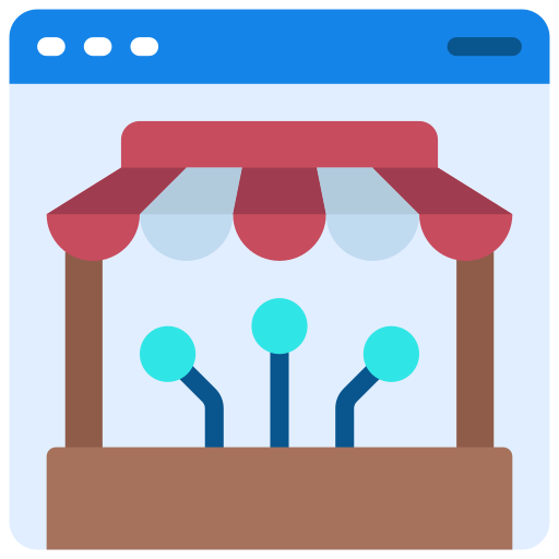 Marketplace Juicy Fish Flat icon