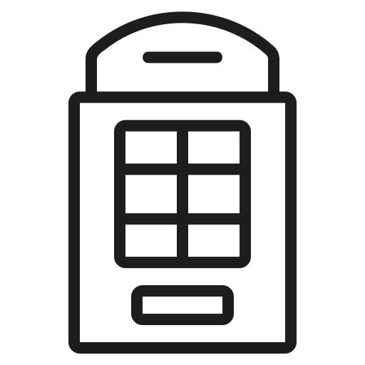 cabina telefónica Generic Detailed Outline icono