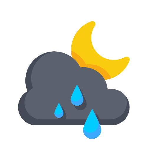 regenachtige nacht Generic Flat icoon