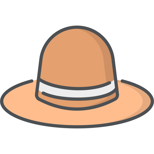 Шляпа памела Generic Outline Color иконка