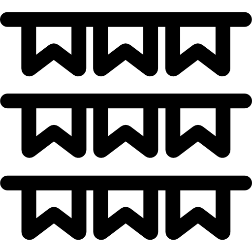guirnaldas Basic Rounded Lineal icono