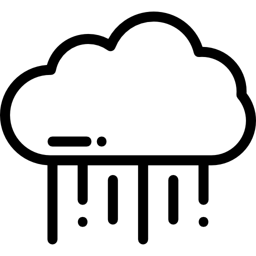 piovere Detailed Rounded Lineal icona