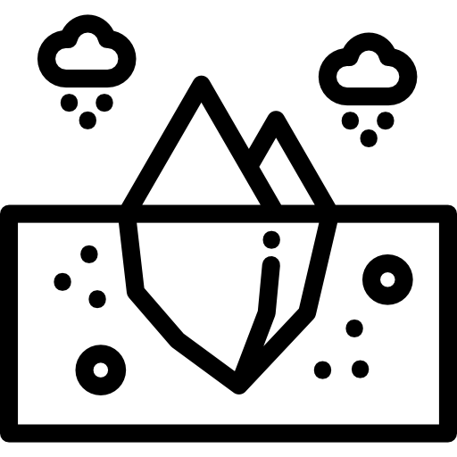 빙산 Detailed Rounded Lineal icon