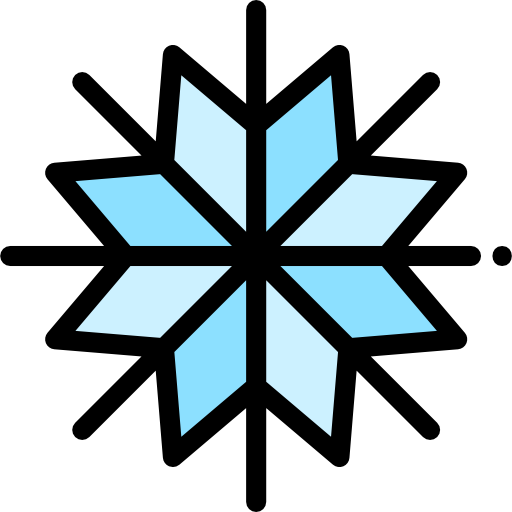 płatek śniegu Detailed Rounded Lineal color ikona