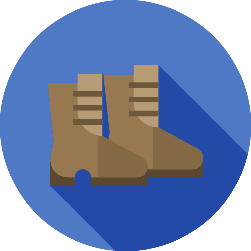 Boots Flat Circular Flat icon