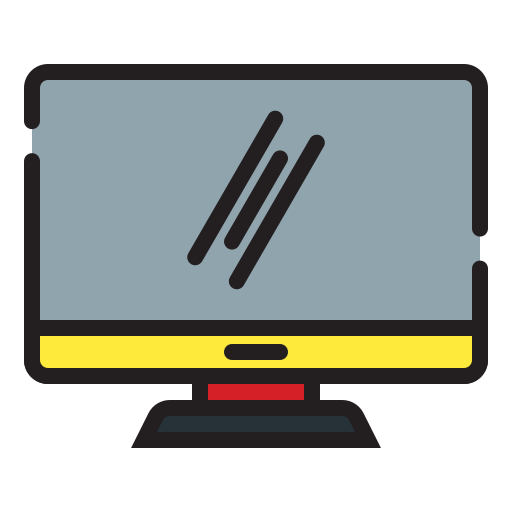 컴퓨터 모니터 Generic Outline Color icon