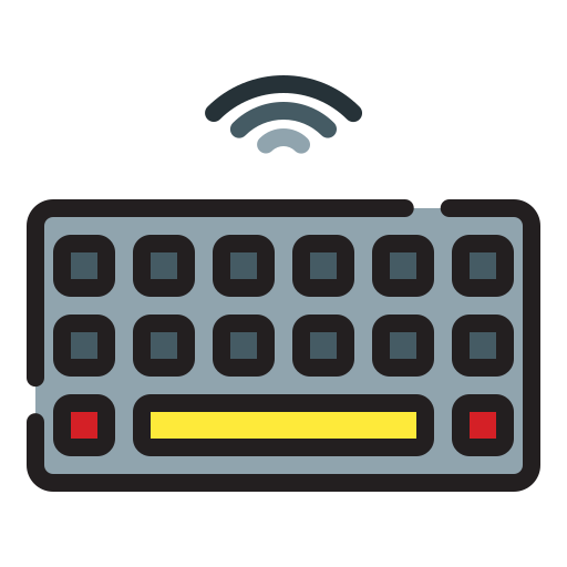 tastiera senza fili Generic Outline Color icona